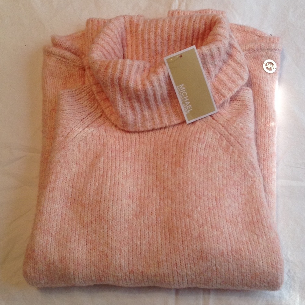 NWT Michael Kors pink marled sweater